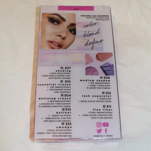 REAL TECHNIQUES - Set of 8 eye makeup brushes - NEW IN BOX - Picture 2 of 8
